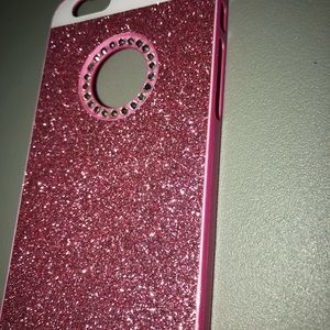 iPhone 6/6s pink glitter phone case